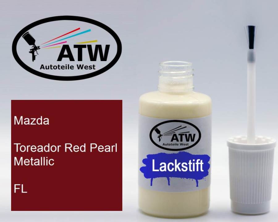 Mazda, Toreador Red Pearl Metallic, FL: 20ml Lackstift, von ATW Autoteile West.